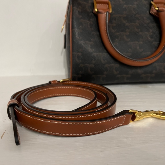 Celine Small Boston Bag (Triomphe canvas) - Picture 5 of 6